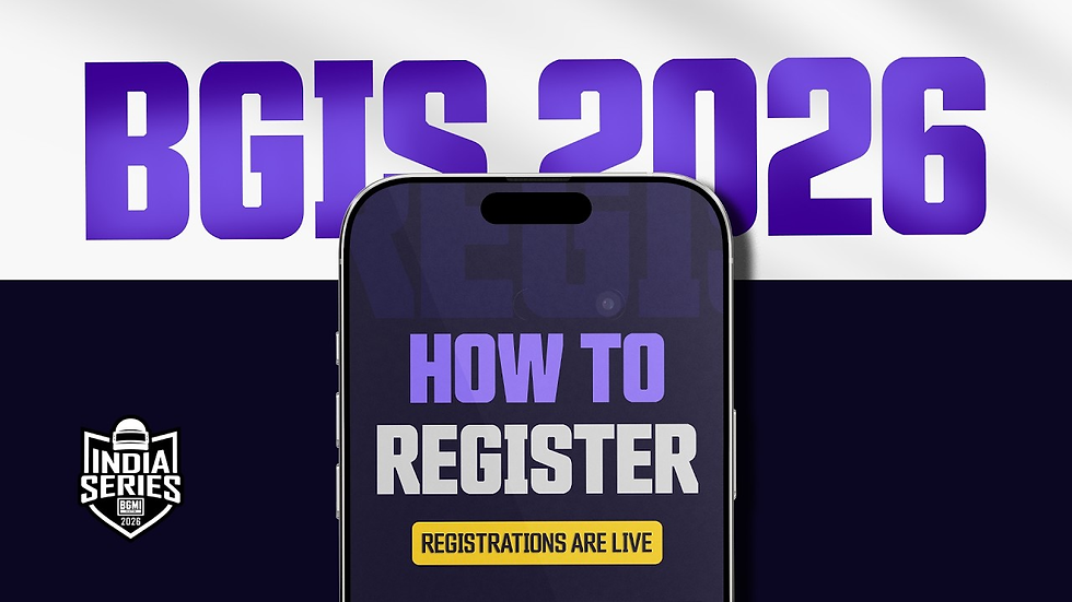 Phone displaying "How to Register" and "Registrations Are Live" against a BGIS 2026 backdrop. India Series logo in white on a dark background.