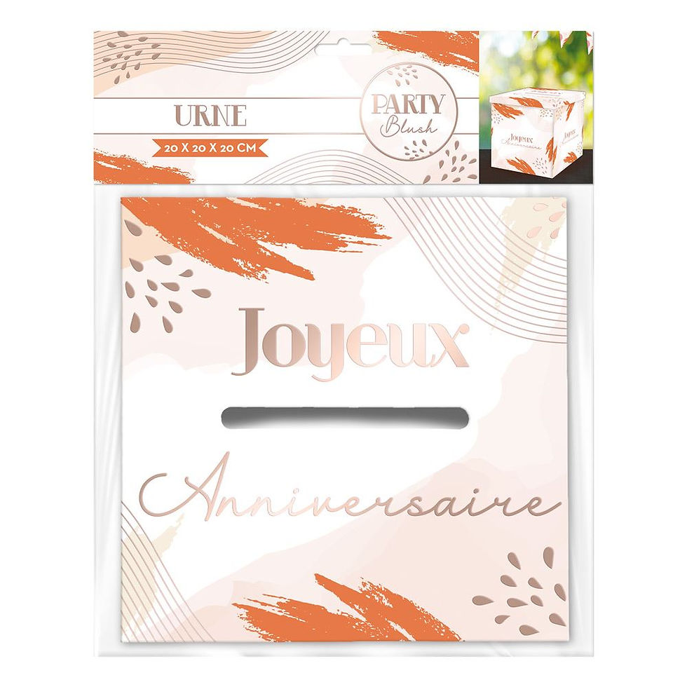 Miniature : Urne Anniversaire Party Blush