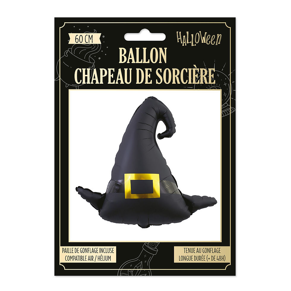 Miniature : Ballon Métal Chapeau Halloween