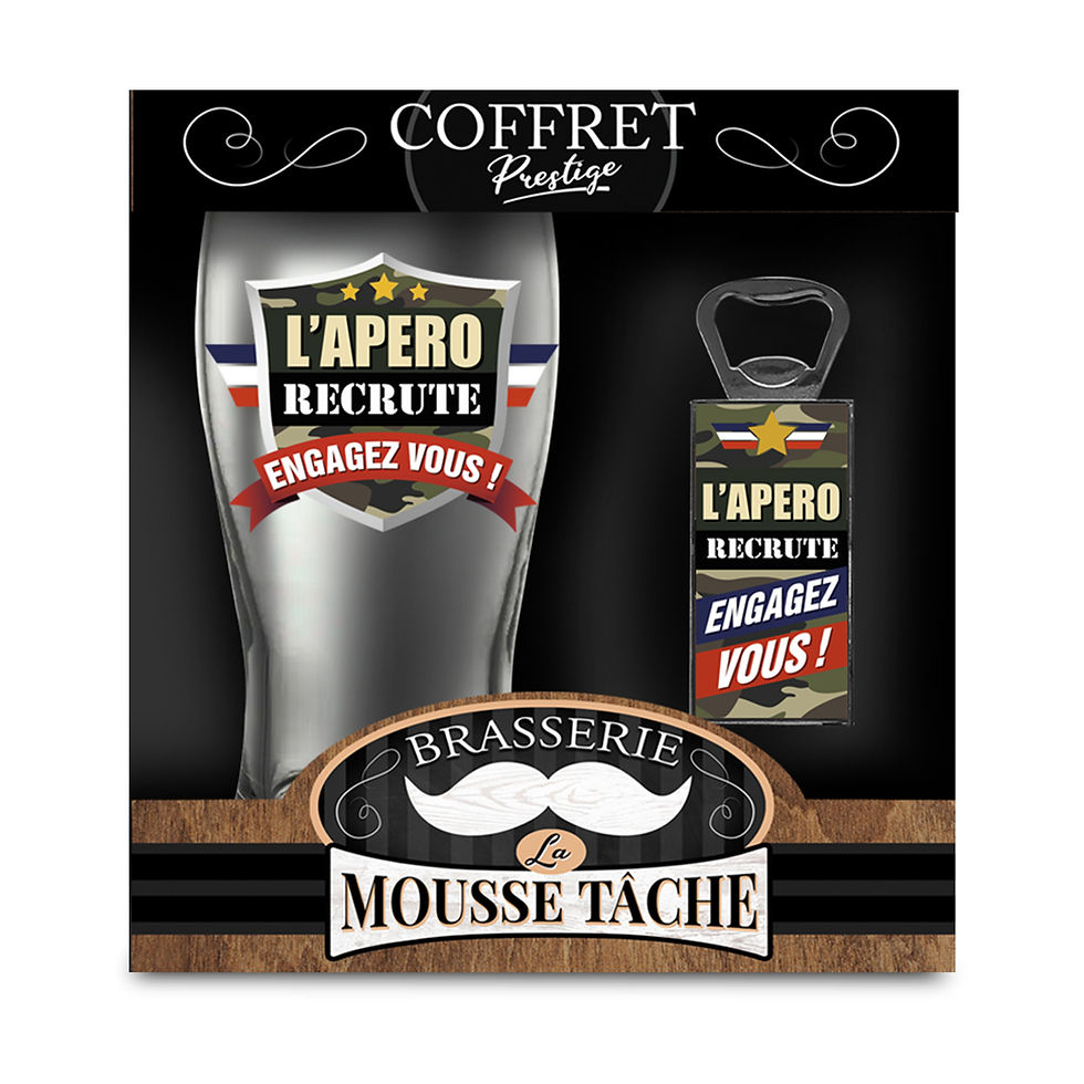 Miniature : Coffret Verre Bière L'apéro Recrute