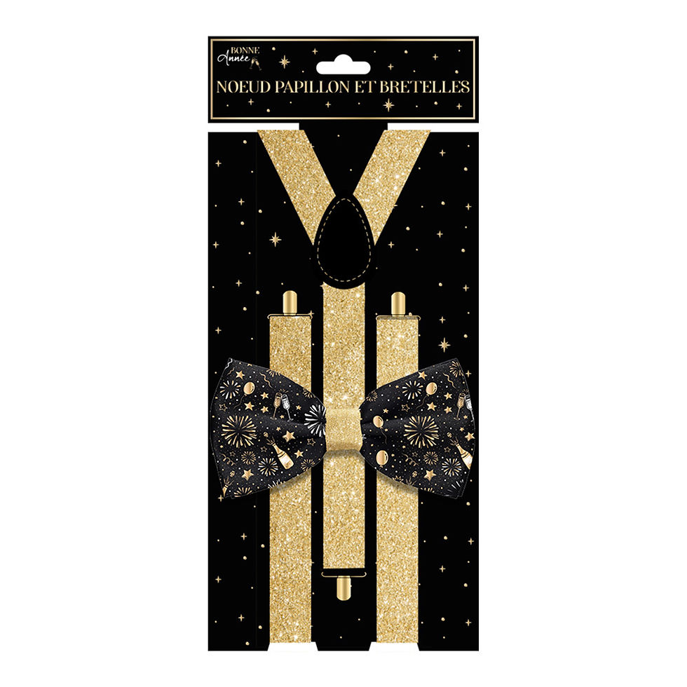 Miniature : Noeud Papillon + Bretelle Bonne Année
