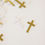 Miniature : Confettis Croix Blanc Or x20