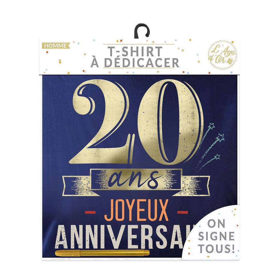 Miniature : T-Shirt à dédicacer Homme 20ans