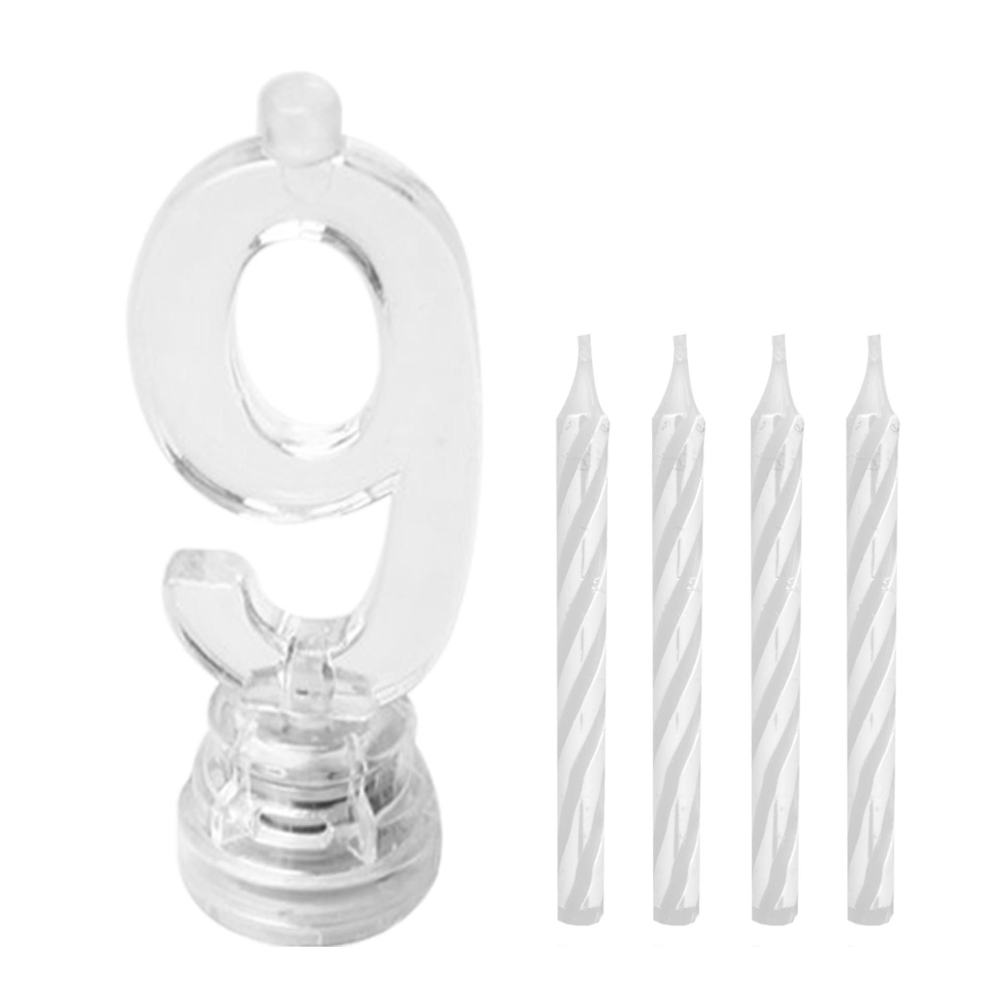 Bougie clignotante "9"