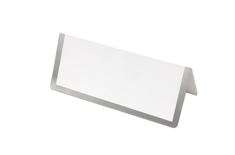 Marque place bord métallisé argent x6