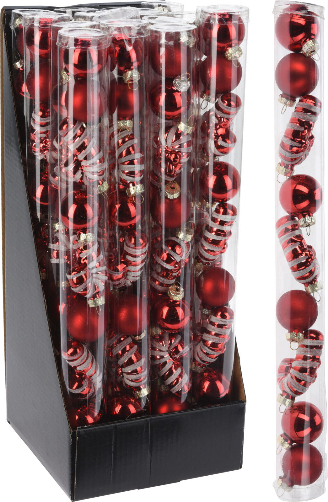 Boule noel rouge x9