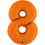 Miniature : Ballon Chiffre 8 Orange Mat