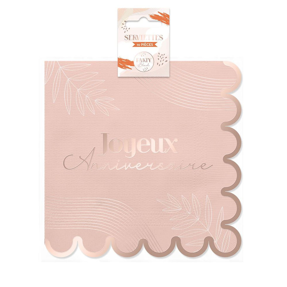 Miniature : Serviettes Party Blush x10