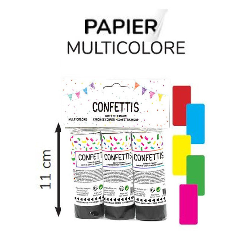 3 Canon Confetti Multicolore