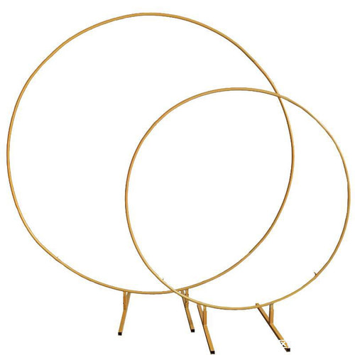 Location Cerceau décoratif en métal sur pied - couleur or 60cm Location Cerceau décoratif en métal sur pied - couleur or 60cm