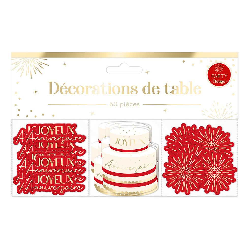 Miniature : Trio déco party rouge x60