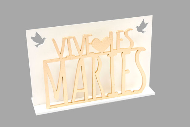 Centre de Table Vive Les Mariés OR DEK0292