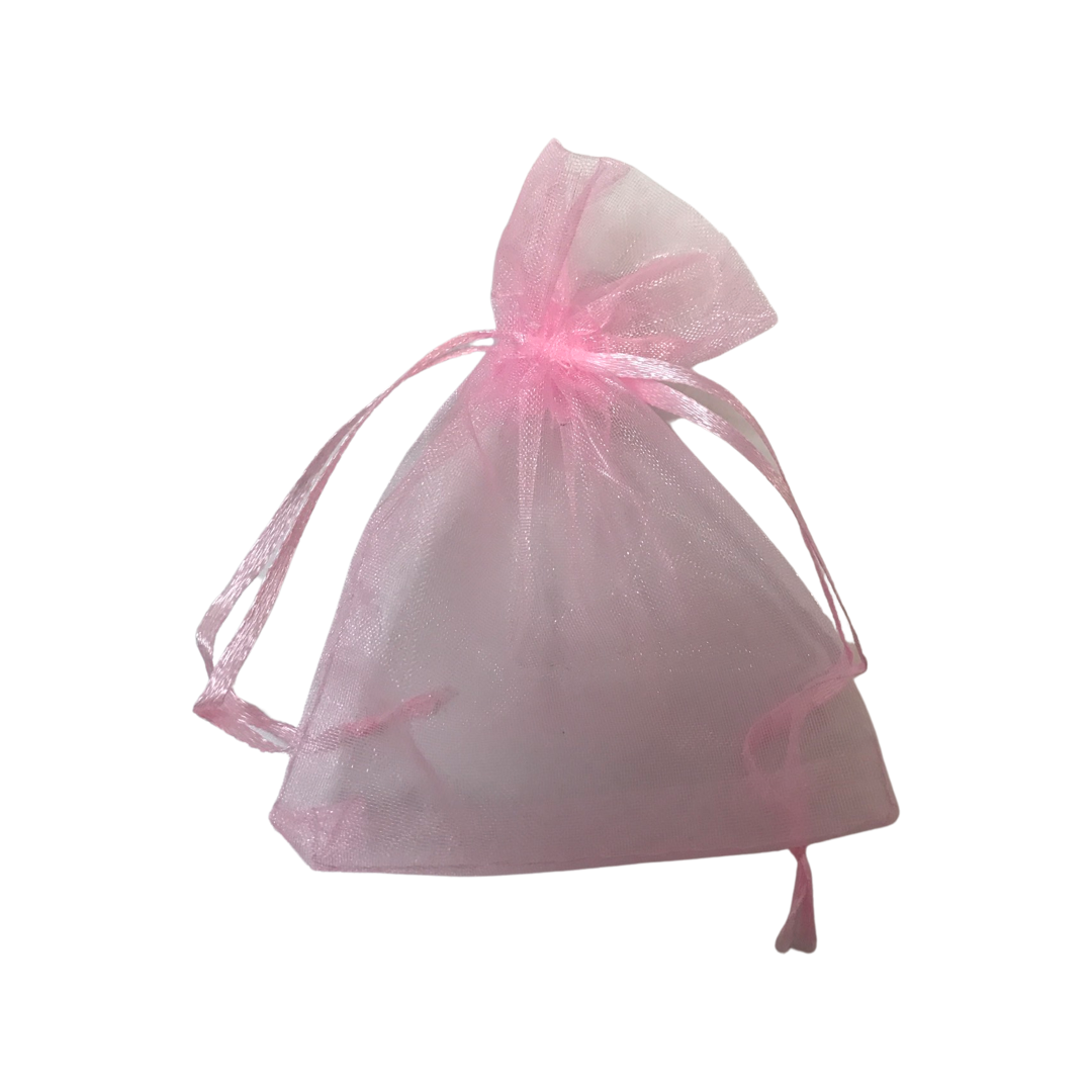 Sac dragée organza x10 rose