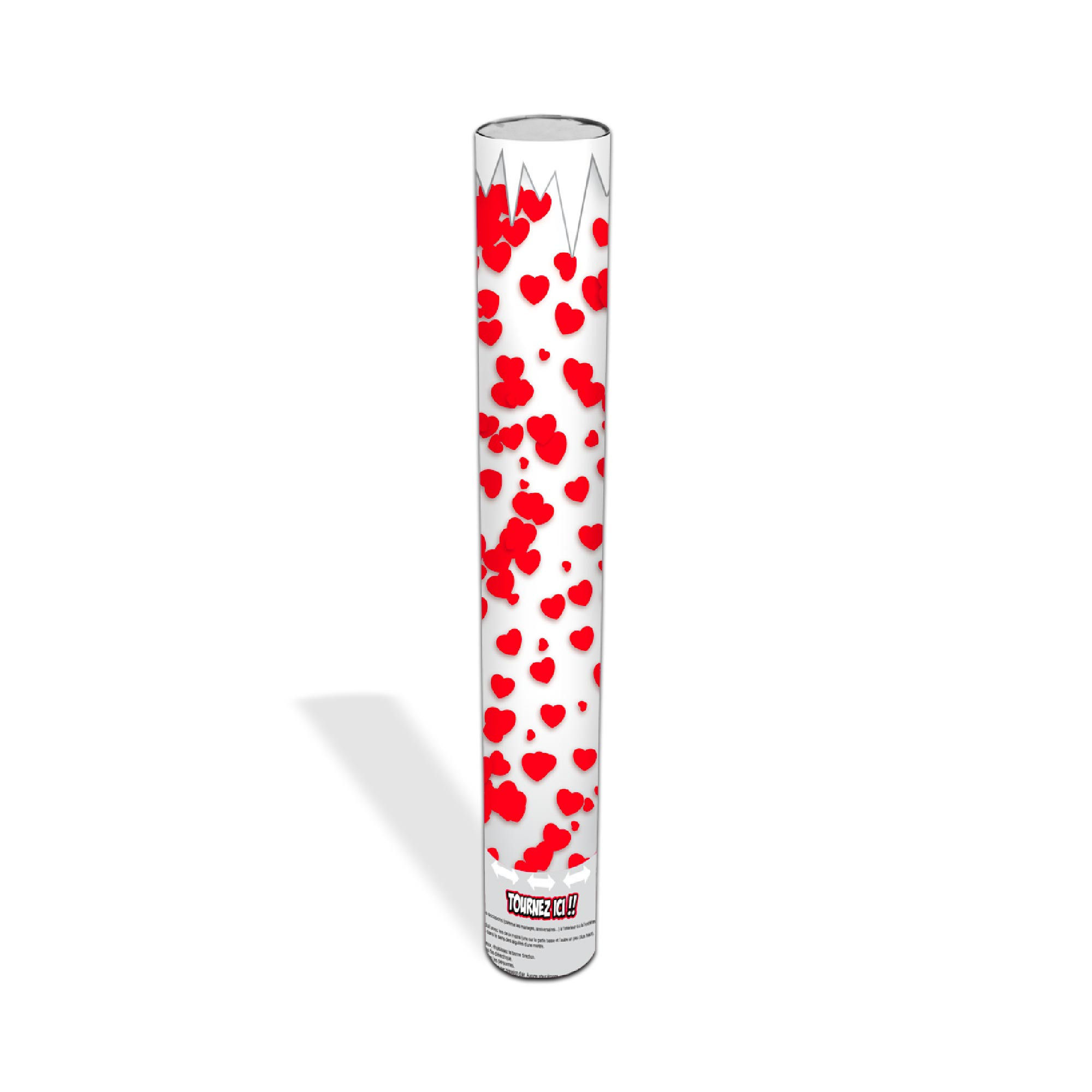 Canon Confettis Coeur Rouge
