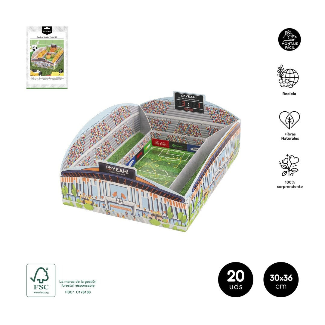 Plateau Apéritif 3D Football