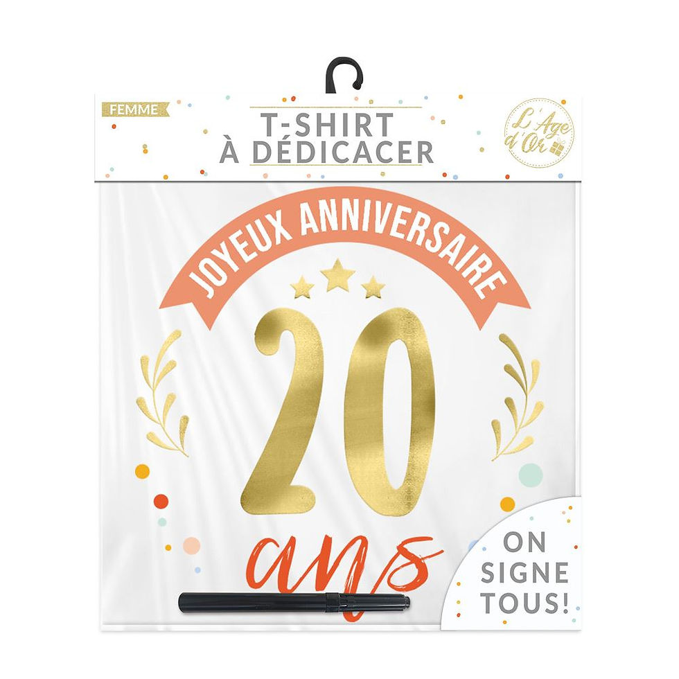 Miniature : T-Shirt à dédicacer Femme 20ans