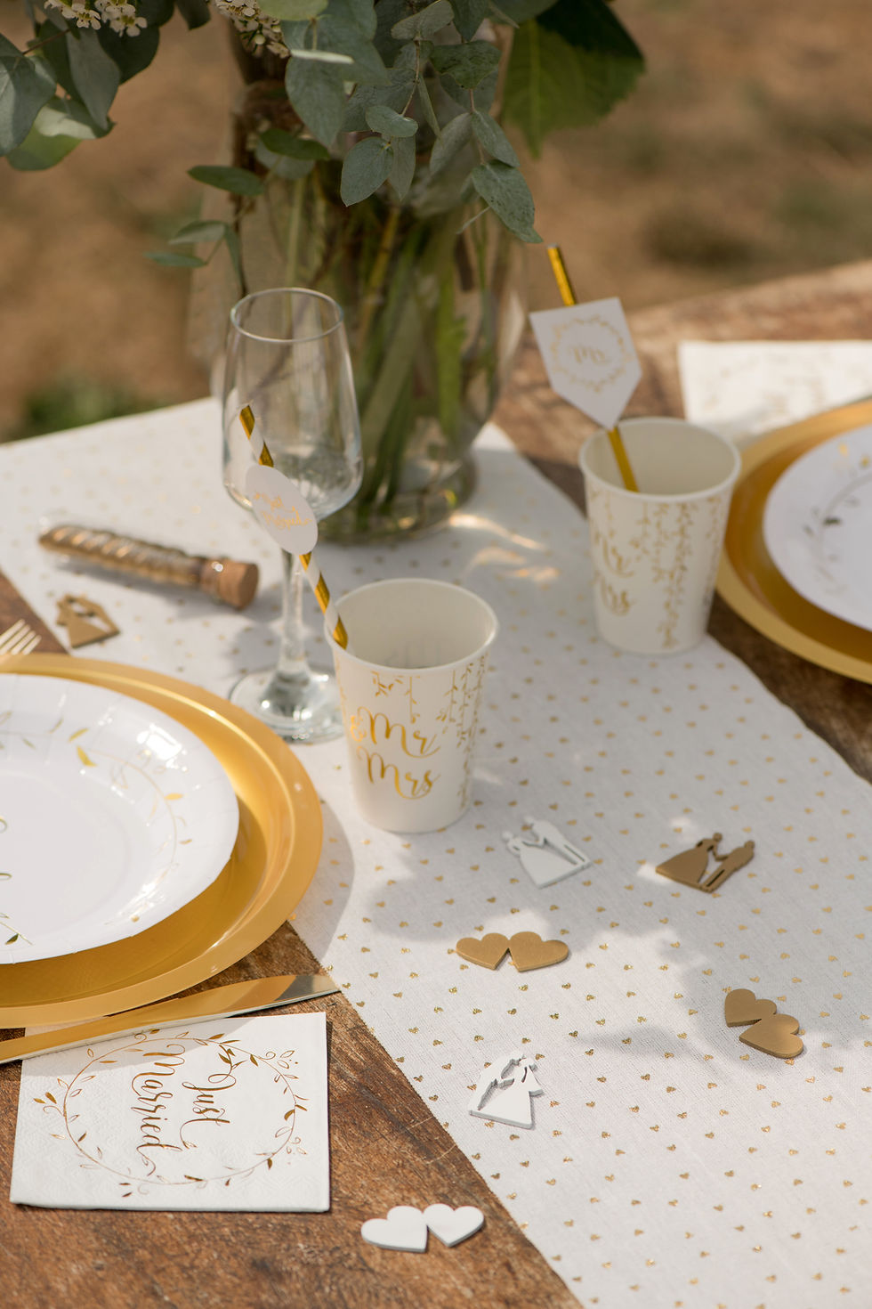Miniature : Assortiment Just Married Métal Blanc x18