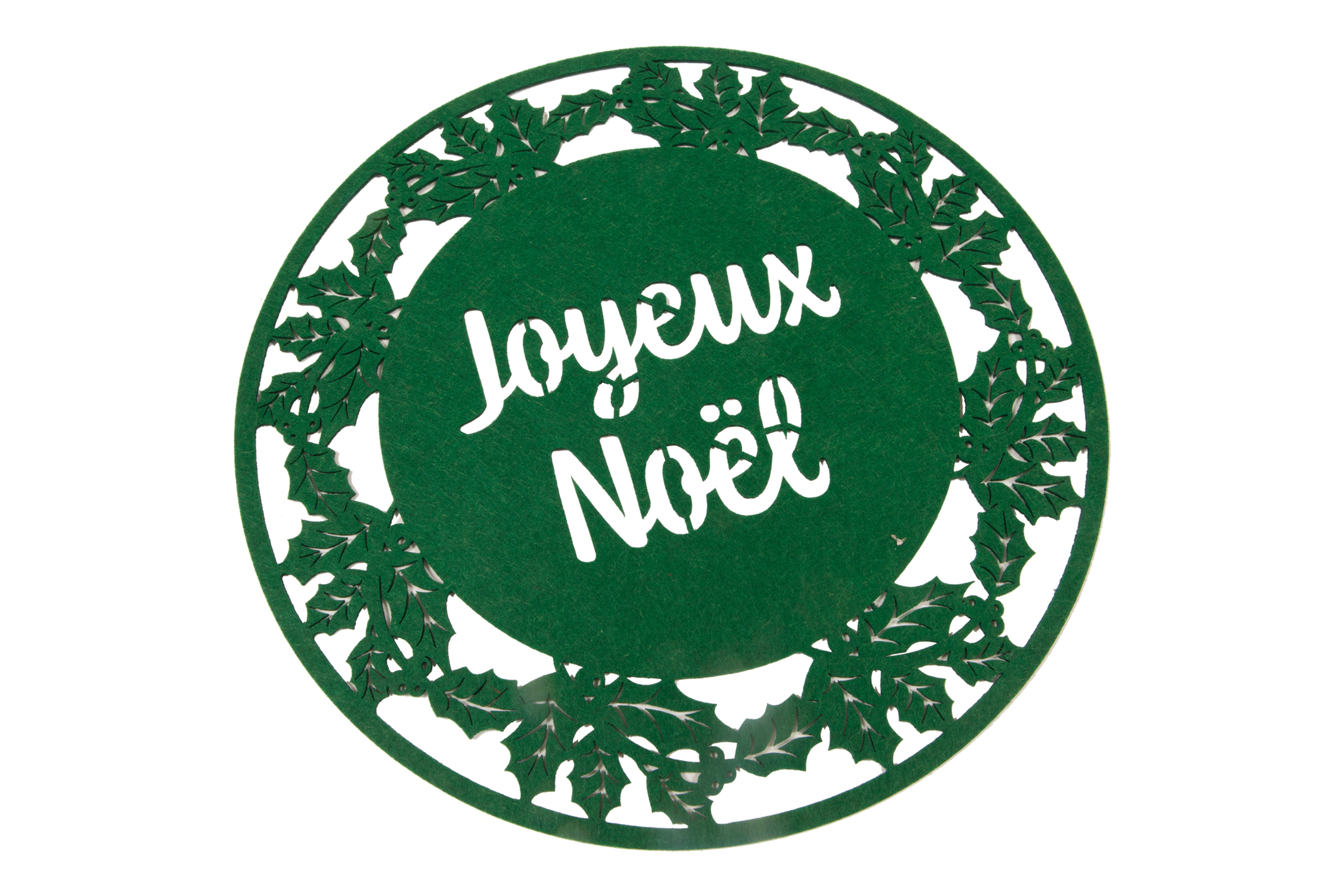 Disque feutrine joyeux noel