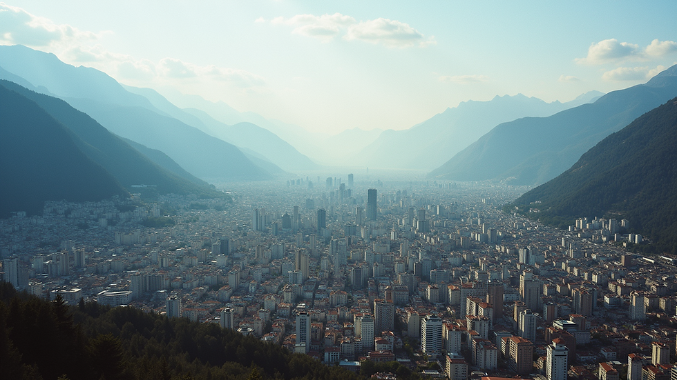 Vue aérienne de Grenoble avec ses immeubles résidentiels