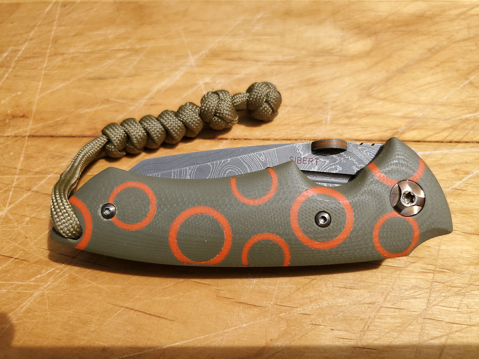 Thumbnail: Sibert Knives Metronaught  Dark Polished Demascus Blade