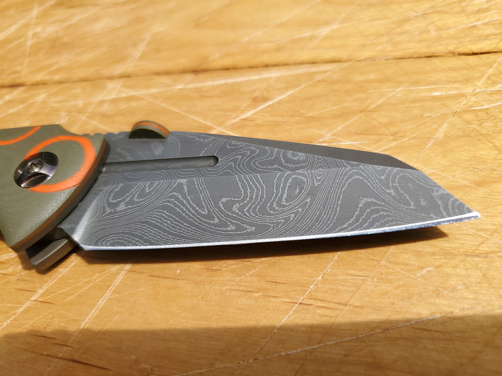 Sibert Knives Metronaught Dark Polished Demascus Blade