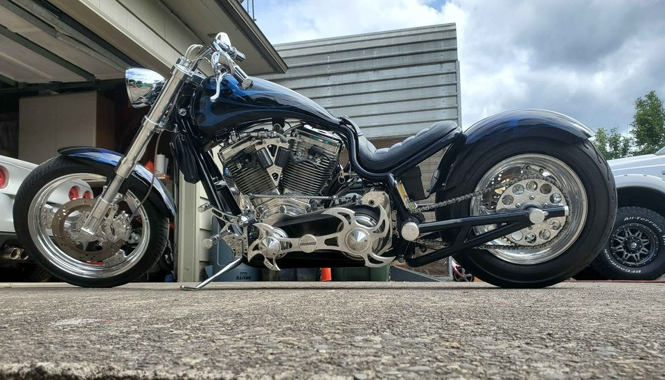 2001 Bourget Bike Works Low Blow S&S 113 with a 6 speed