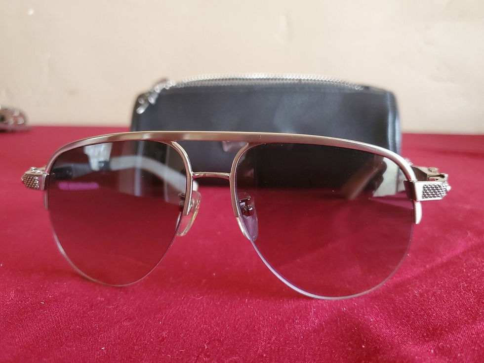 CHROME HEARTS Sunglasses BLADE HUMMER I With Leather Custom Case