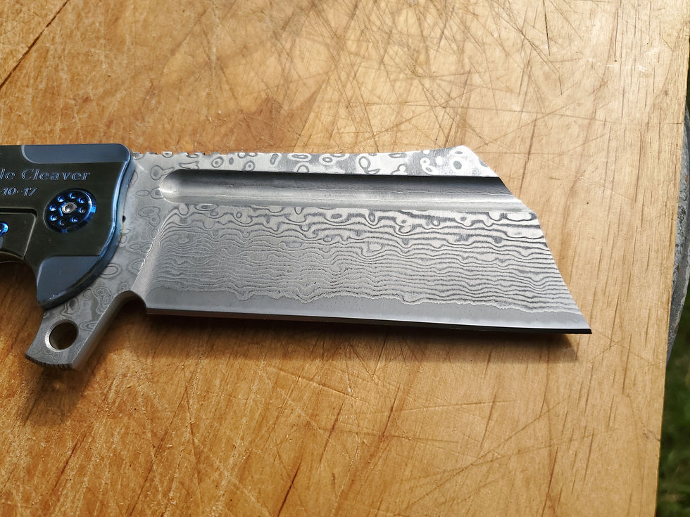 Thumbnail: Andre de Villiers Blue Carbon Fiber Battle Cleaver ADV Tactical Full Dress