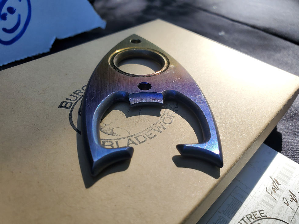 Thumbnail: Ti Bottle Rocket Pod With 2 Tone Fade Anodization By Burchtree Bladeworks