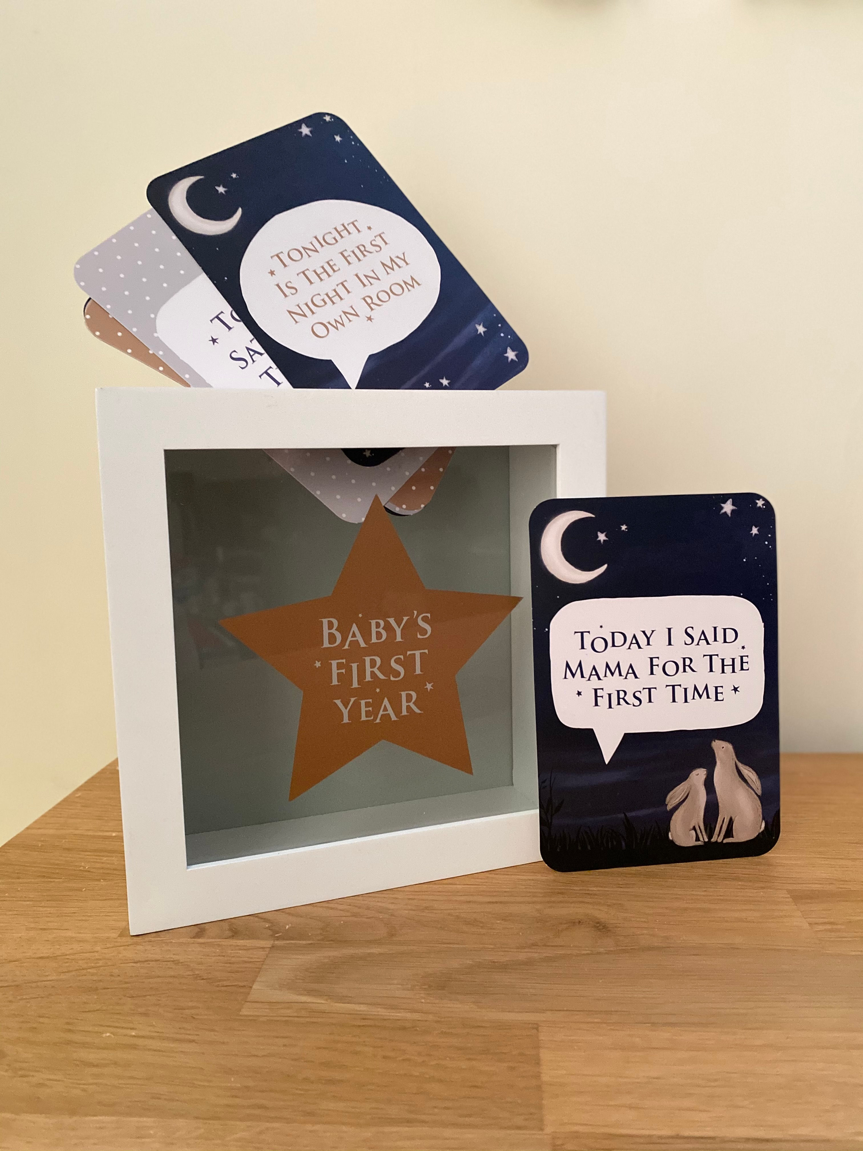 Baby Milestone Cards and Memory Box