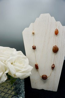 Amber Boho Bead Necklace