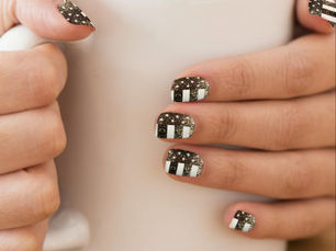 Top 5! USA flag gold sepia sparkles glitters Minx Nail Art