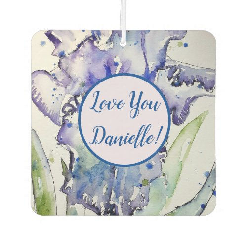 Hot Deals! Purple Iris floral Flower Car Air Freshener