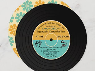 Hot Review! ANY AGE - Retro Vinyl Record Birthday Invitation