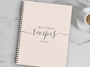 Best Price! Custom Modern Minimalist Elegant Script Recipe Notebook