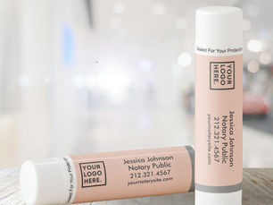 Hot Review! Minimal Pink Custom Client Marketing Gift Notary Lip Balm