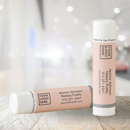 Hot Review! Minimal Pink Custom Client Marketing Gift Notary Lip Balm