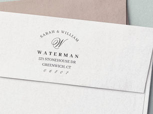 Big Deals! Elegant Script Monogram | Return Address Self-inking Stamp