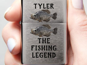 Best Deals! Crappie Fishing Legend Cool Funny Angler Sports Zippo Lighter