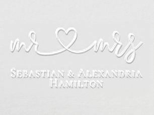 Hot Deals! Personalized Name Mr and Mrs Love Heart Embosser