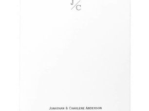 Top 5! Classic Chic Modern Elegant Monogram Couple Family Notepad