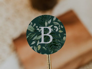 Hot Deals! Emerald Greenery | Green Monogram Envelope Seals