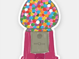Big Deals! Pink Gumball Machine Candy Bubble Gum Sticker