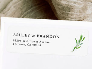 Top 5! Rustic Greenery Leaf Wedding Return Address Label