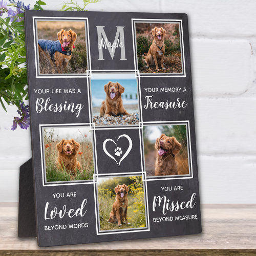 Hot Deals! Pet Dog Photo Collage - Pet Loss Sympathy Memorial Plaque