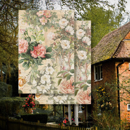 Review Floral French Vintage Rose Ephemera Decoupage Tissue Paper