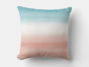 Review Blue Peach Ombre Outdoor Pillow