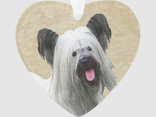 Hot Review! Skye Terrier Painting - Cute Original Dog Art Ornament