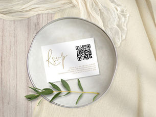 Hot Review! Elegant Gold Script QR Code Wedding RSVP Card