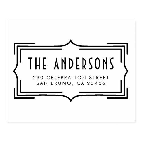 Best Price! Elegant Art Deco Frame | Custom Return Address Rubber Stamp